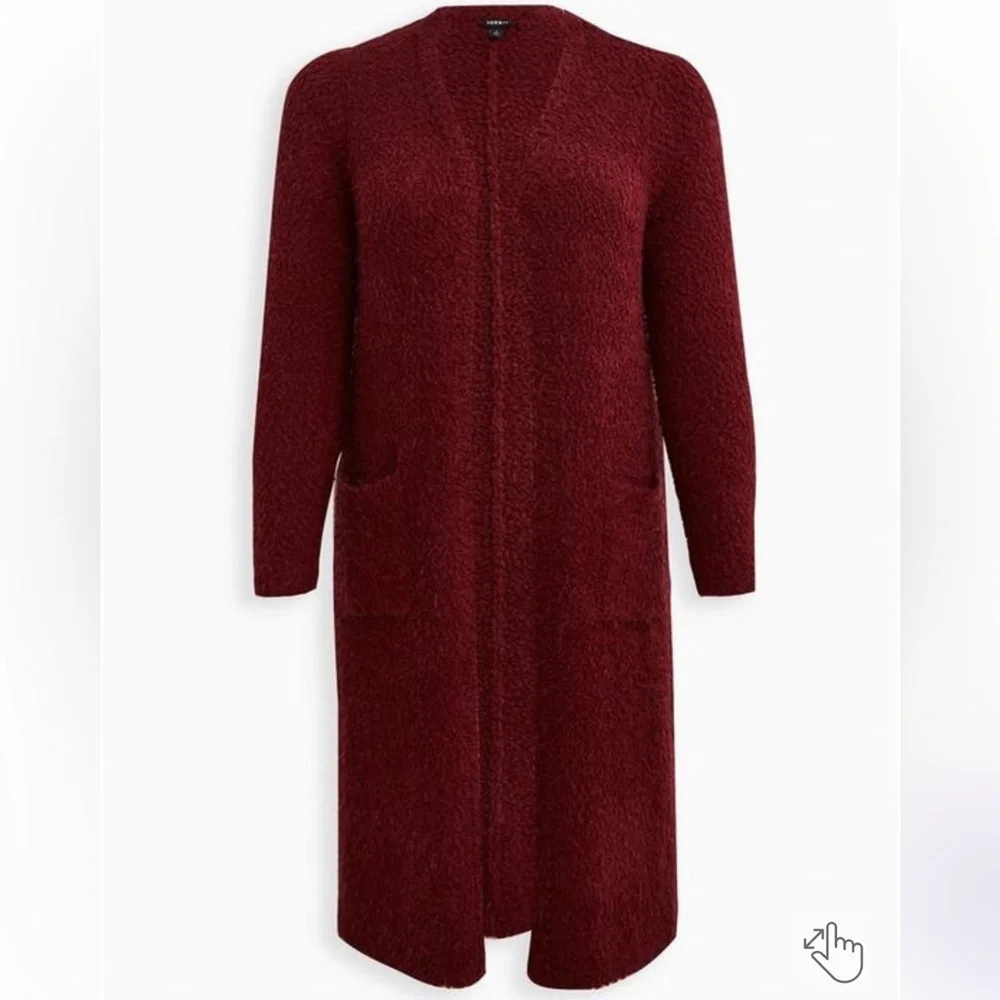 Torrid Popcorn Duster Open Front Sweater